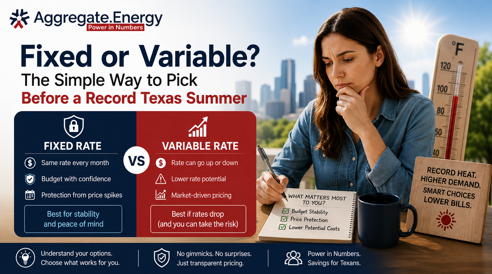 Fixed or Variable? The Simple Way to Pick Before a Record Texas Summer