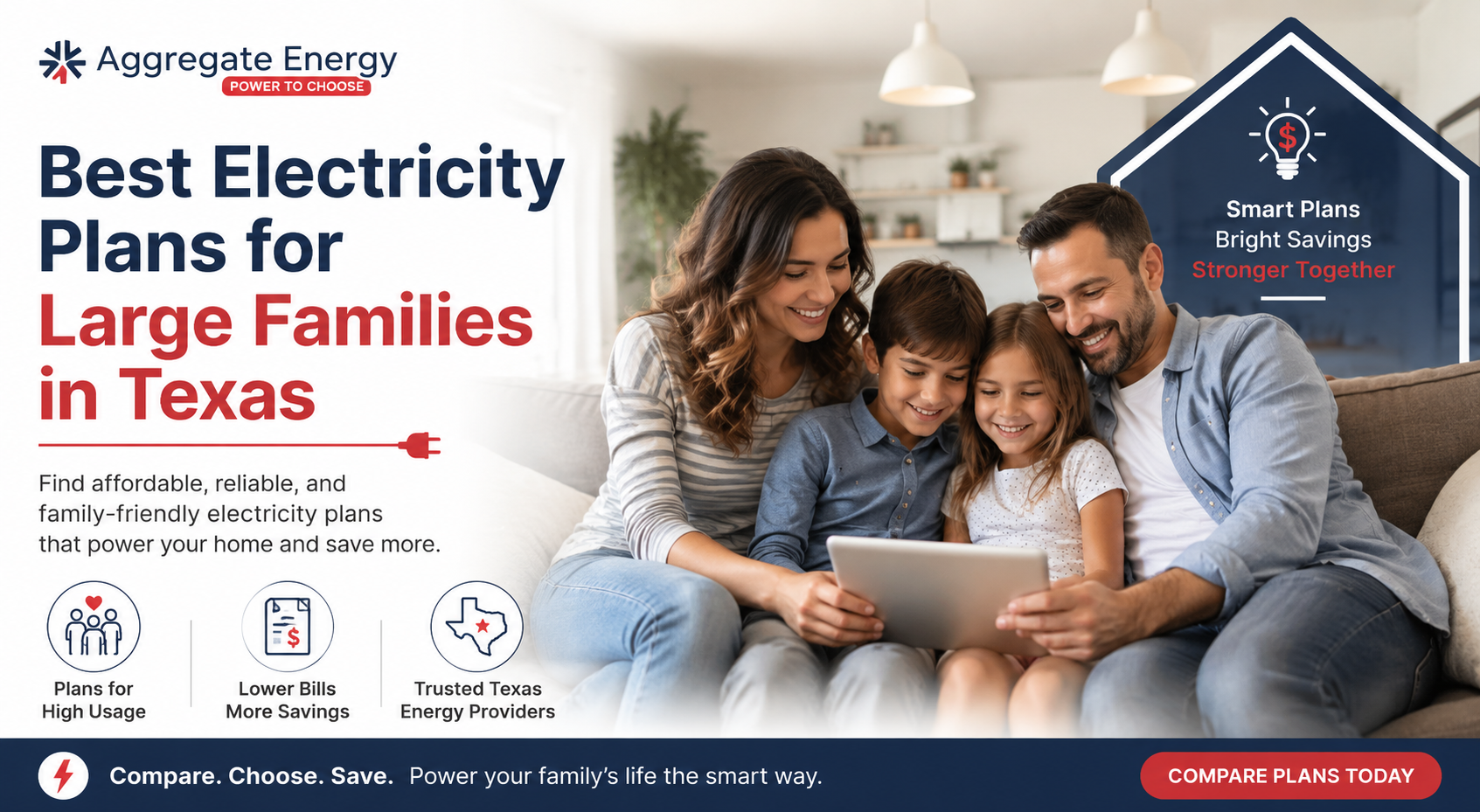 Best Electricity Plans for Large Families in Texas